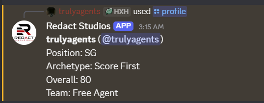 Discord profile built from synced Roblox data
